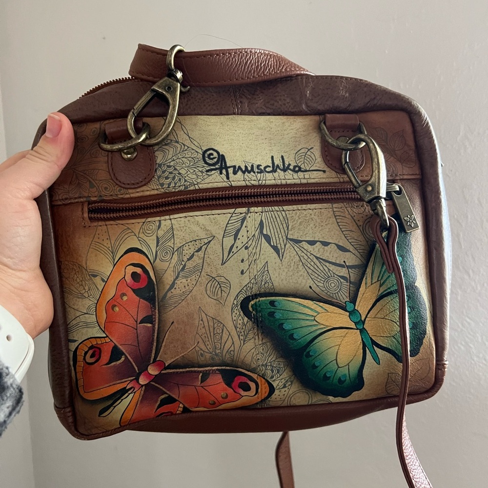 Anuschka Butterfly Crossbody